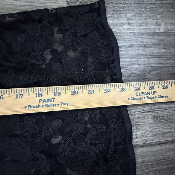 Caroline Rose Black Embroidered Mesh Jacket Silk Trim NWT USA Size Small $245 - Picture 8 of 9